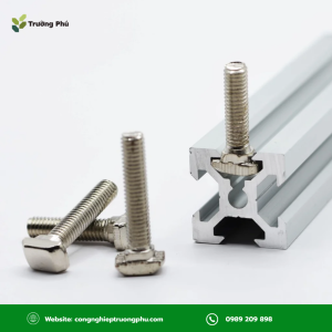 Bulong chữ T M5x20 cần đối chiếu kích thước đầu T với profile nhôm để đảm bảo lắp vừa.
