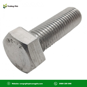 Bulong Inox 304 M12x20 DIN 933 ren lớn, thân ngắn, phù hợp lắp chân đế máy, tấm gá.