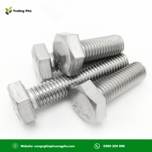 Bulong Inox 304 M10x45 DIN 933 chừa đủ ren siết, phù hợp cụm ghép dày cần khoảng lắp lớn.