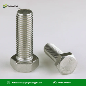 Bulong Inox 304 M5x65 DIN 933 ren suốt, giúp lắp đặt thuận tiện cho mối ghép nhiều lớp.