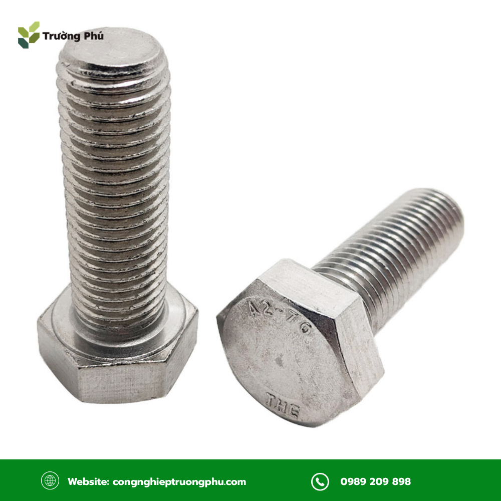 Bulong Inox 304 M5x6 DIN 933 thông số chuẩn, ren suốt A2-70, đáp ứng nhu cầu lắp ráp.