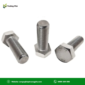 DIN 933 M8x10 inox 304 tối ưu cho vị trí lắp nhỏ gọn, nơi không cần phần thân bulong dài.