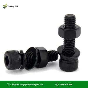 M10x45 dùng cho mối ghép nhiều lớp khi vít xuyên qua các chi tiết và còn đủ ren để siết đai ốc.