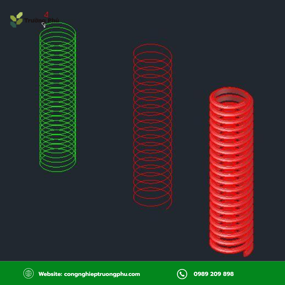 Biểu diễn ren bulong đúng quy ước hoặc dựng ren 3D bằng HELIX và SWEEP