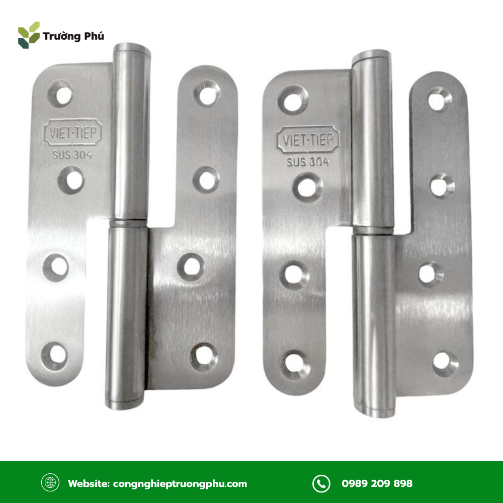Bản lề inox Việt Tiệp SUS 304 với thiết kế chắc chắn, phù hợp cho nhiều loại cửa và công trình.