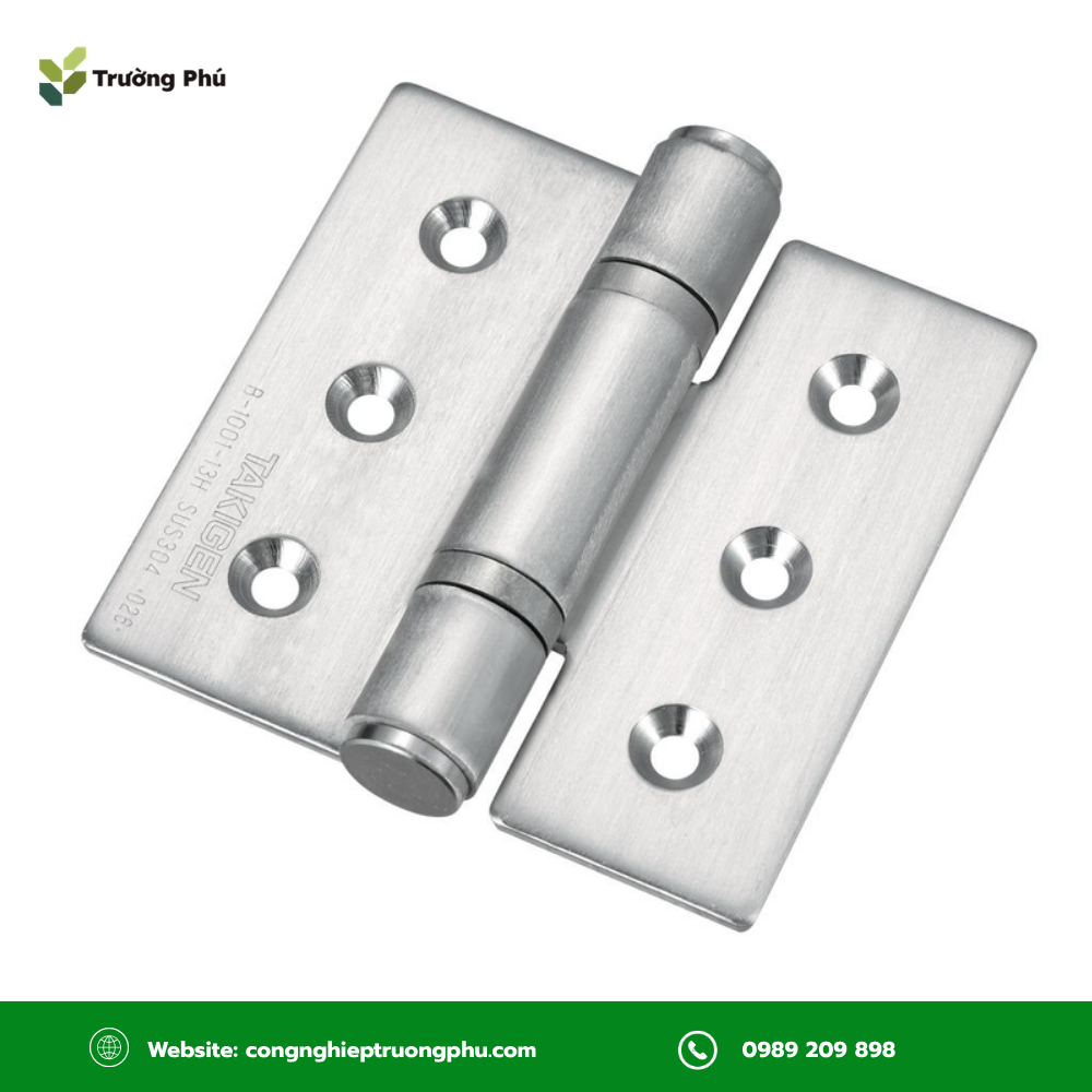 Bản lề lá gồm hai lá kim loại liên kết qua trục, được sử dụng phổ biến cho cửa, tủ