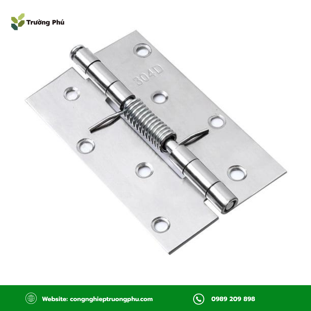 Bản lề lò xo tích hợp cơ cấu hồi vị, giúp cánh cửa tự động trở về vị trí đóng sau khi mở