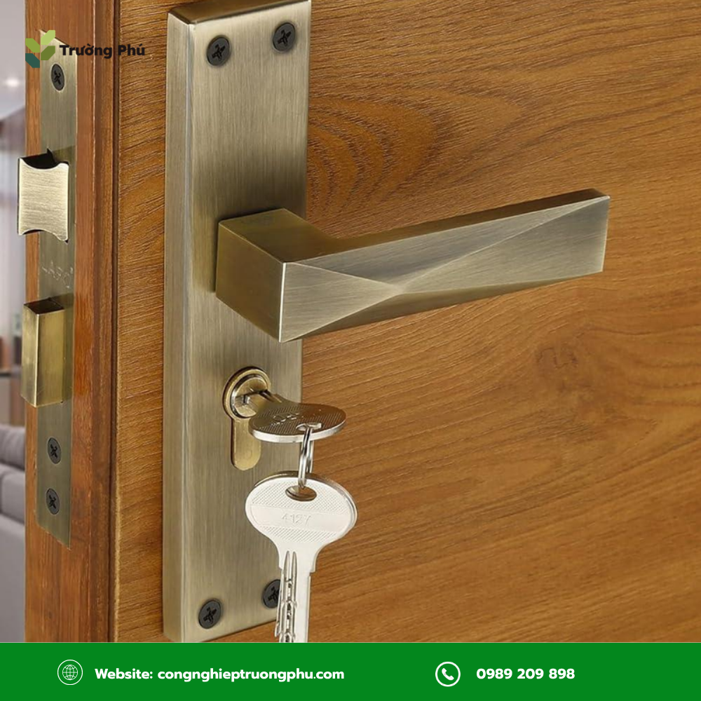 Tay nắm cửa gỗ tay gạt dễ thao tác, phù hợp với nhiều loại cửa và bộ khóa