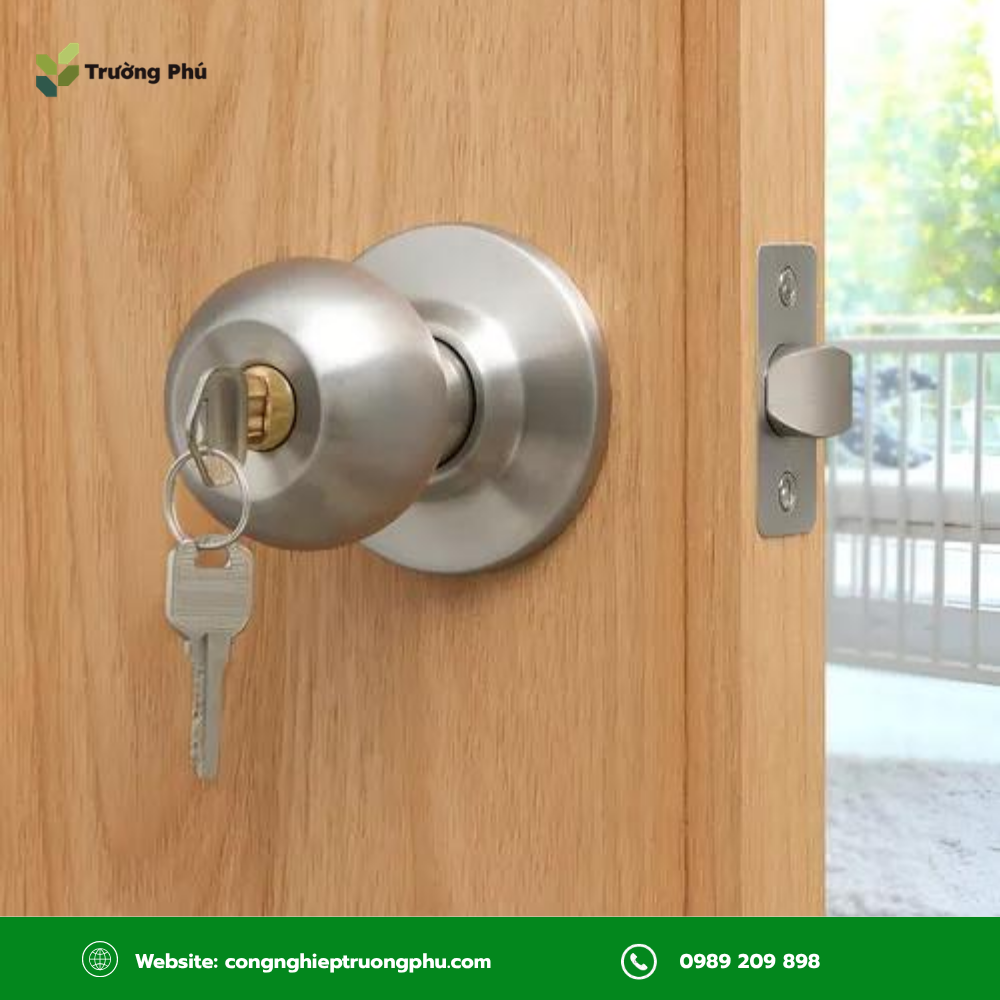 Tay nắm tròn truyền thống với thiết kế núm xoay quen thuộc