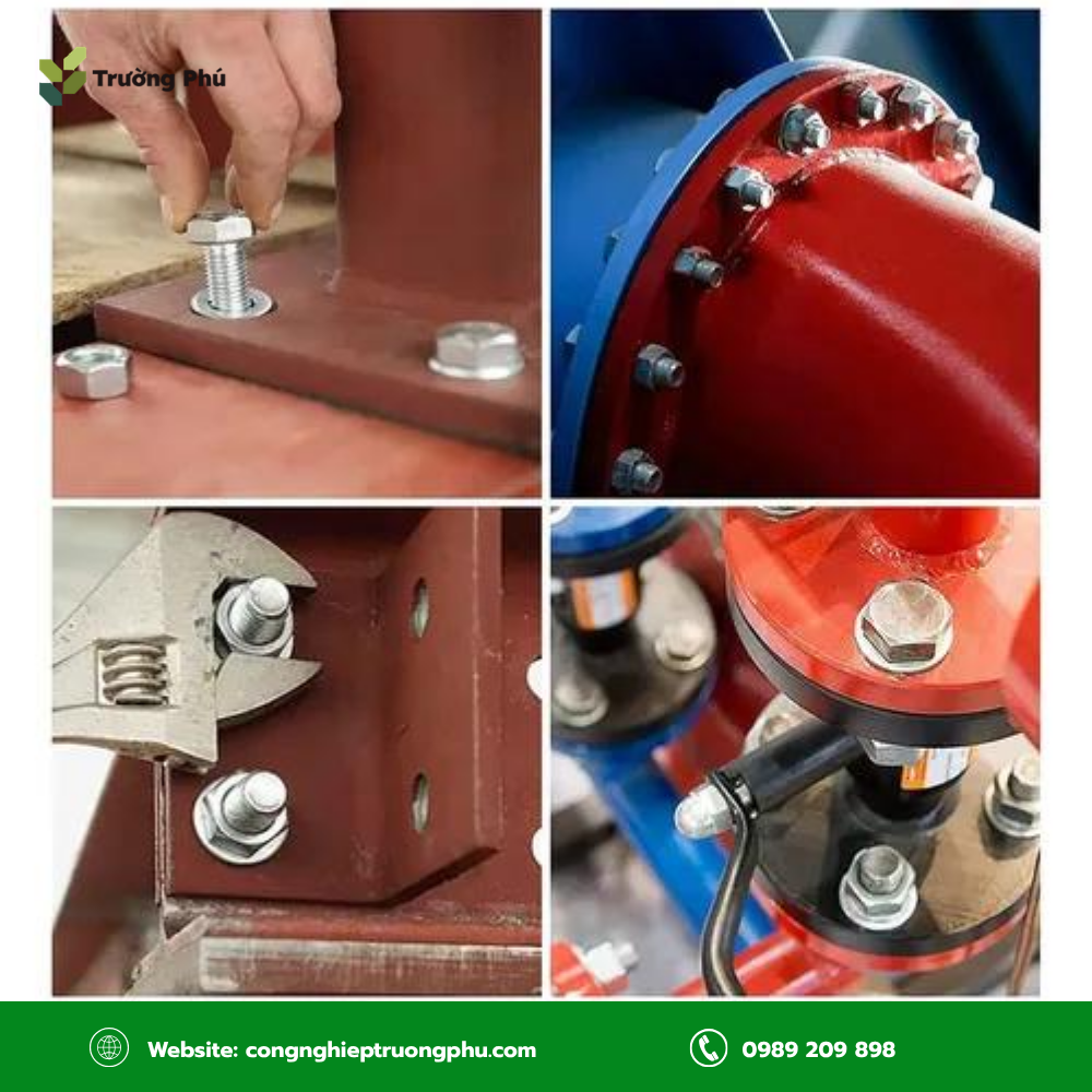 Bulong M10 dùng trong máy móc, kết cấu thép và thiết bị công nghiệp.