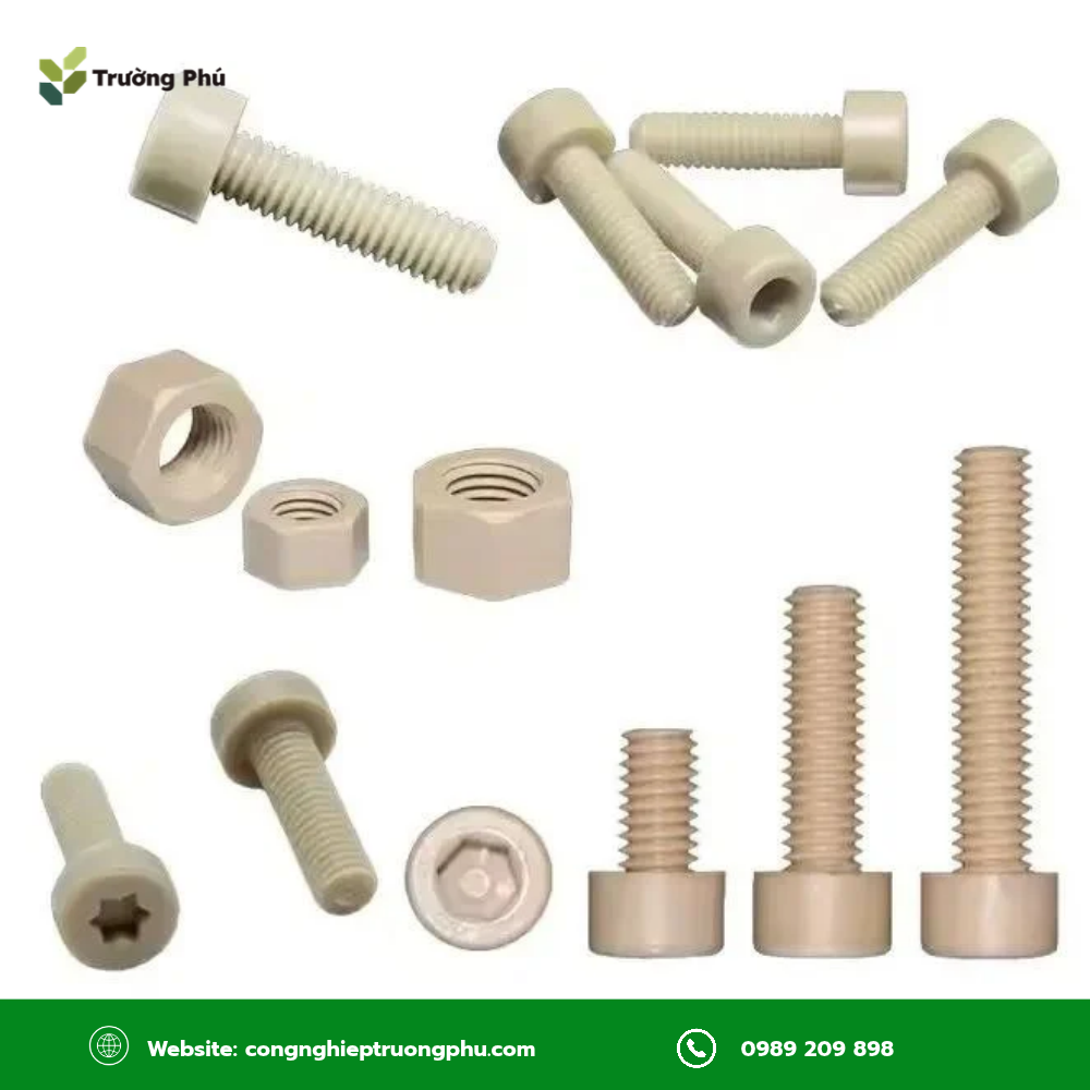 Bulong nhựa dùng cho các liên kết tải nhẹ, yêu cầu cách điện và chống ăn mòn.