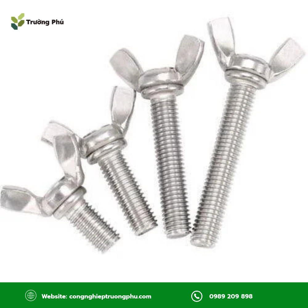 Bulong tai hồng inox 304 - chống gỉ tốt, dễ siết tay.