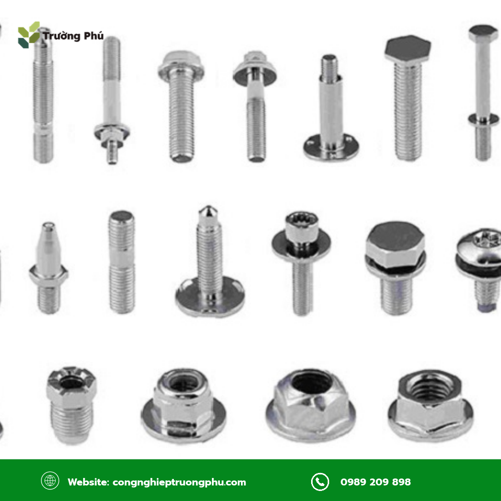 Tên tiếng Anh các loại bulong phổ biến theo cấu tạo, hình dạng và tiêu chuẩn kỹ thuật thường gặp.