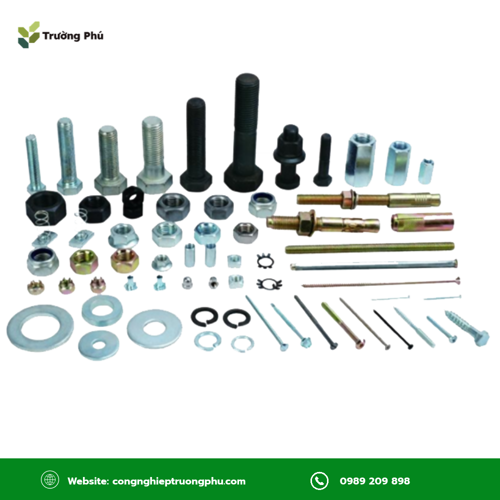 Tên tiếng Anh của các phụ kiện bulong như đai ốc, long đen và ty ren thường dùng trong lắp ghép cơ khí.